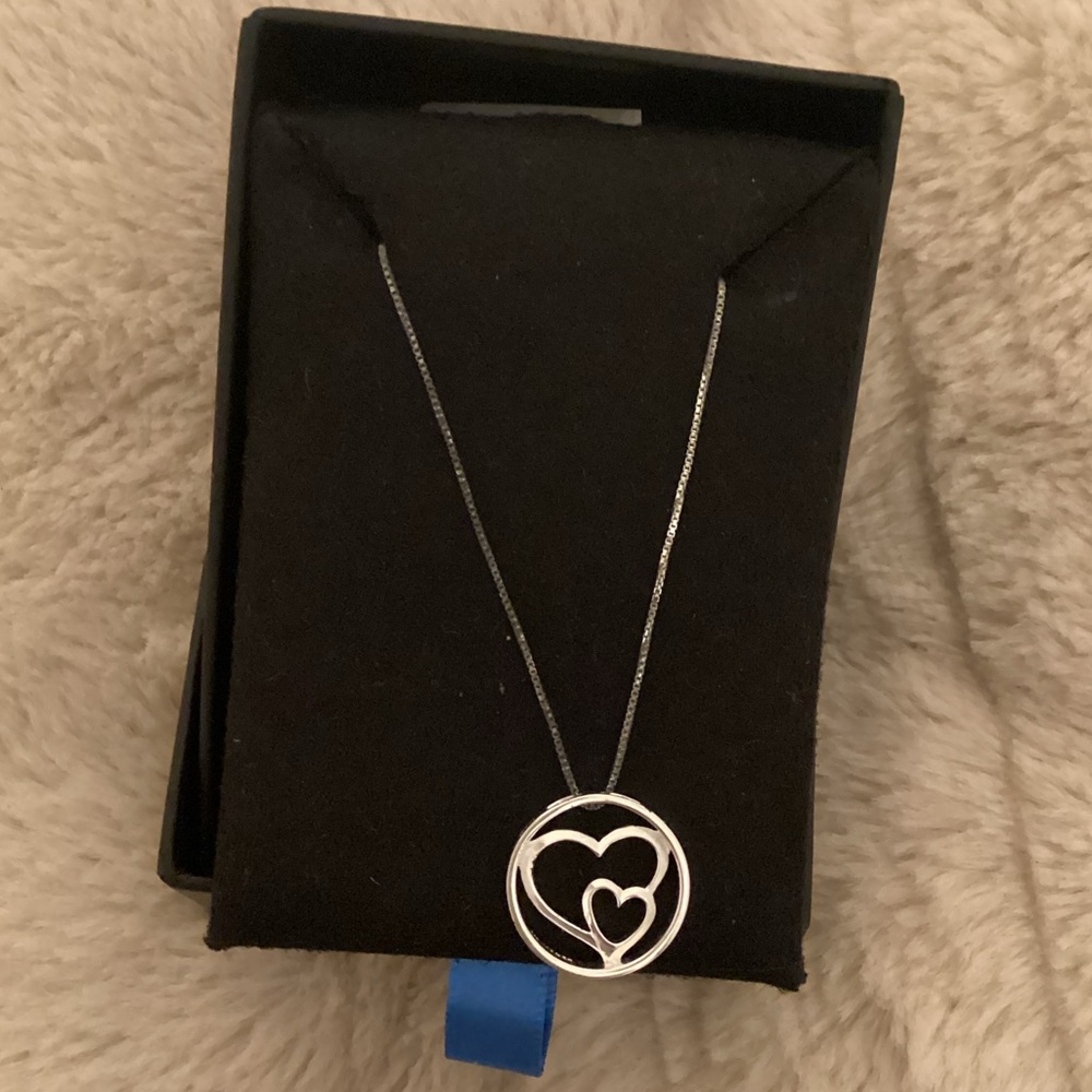 Heart pendant necklace sterling silver